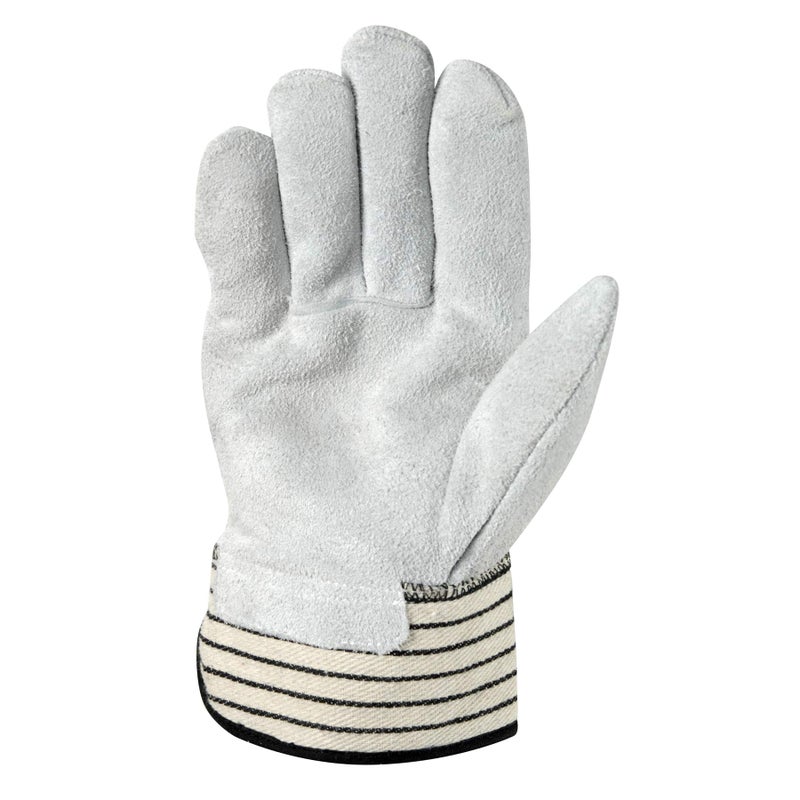 Wells Lamont Men's Heavy Duty Leather Palm Work Gloves with Safety Cuff, Large (4000) - Image 2